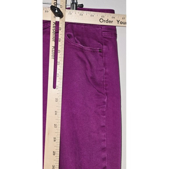 White House Black Market Atzy Pink Blanc Jeans Womens Size 10 r 32x28 Slim Ankle - Picture 3 of 8